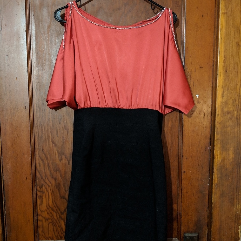 Nicole Miller Peek-a-boo Shoulder Dress